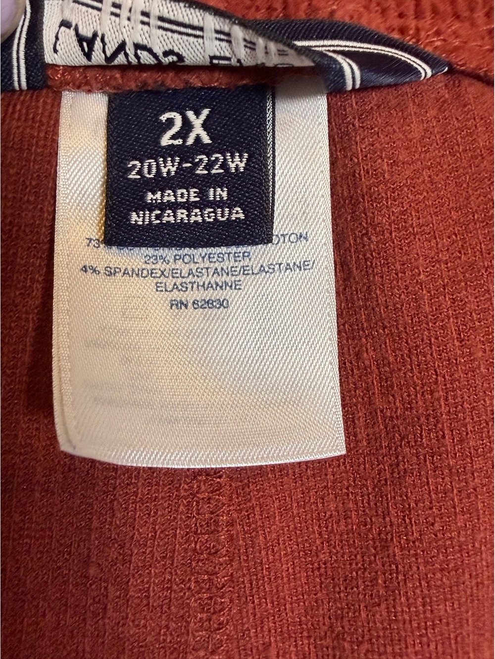 Lands' End Corduroy Skirt Women's 2X 20W-22W Rust Stretch Plus Size - Picture 4 of 5